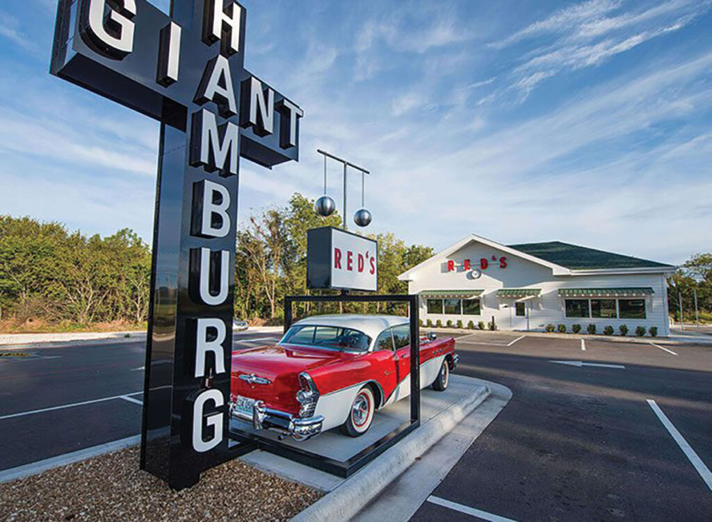 Established soon after World War II by Sheldon “Red” Chaney, Red’s Giant Hamburg became a beacon of nostalgia and a must-visit spot for those cruising down Route 66. Photo by Ruth Hunter. 