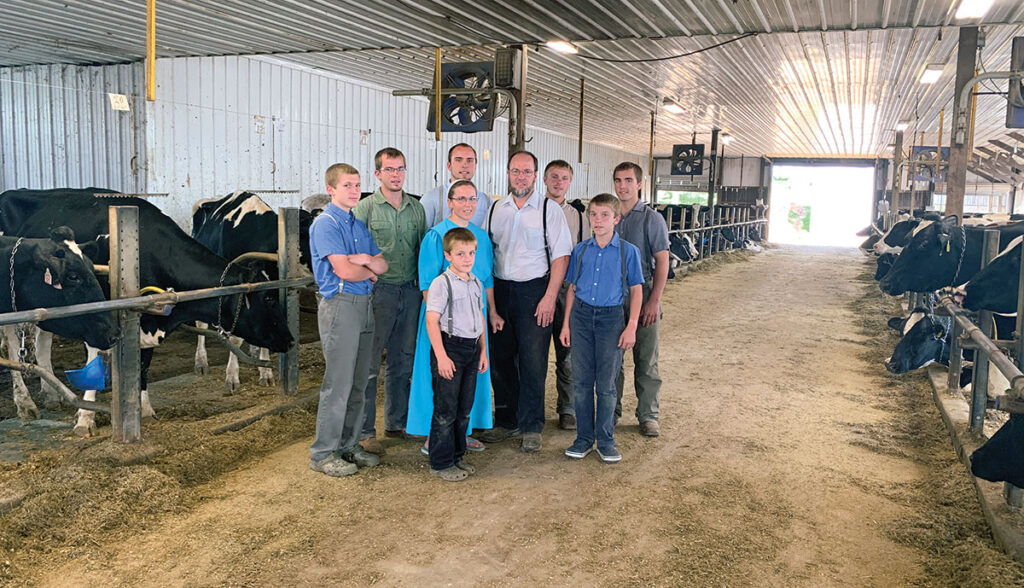 Nathaniel and Rose Graber with their seven sons, Josiah (8), Caleb (12), Kelvin (14), Merlin (16), Thomas (19), Jaylon (21), and LaWayne (22).