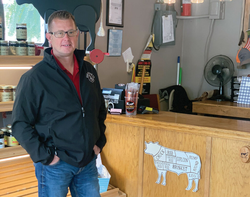 The K&D Cattle Company store 
continues to expand and diversify. Pictured is K&D Cattle Company 
owner Dan Thornburg. Photo by Rachel Harper.
