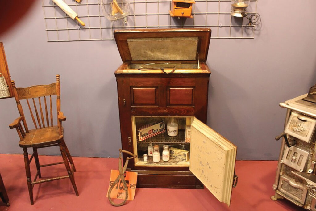 Old fashion kitchen display with a refrigerator ice box. Submitted Photo. 