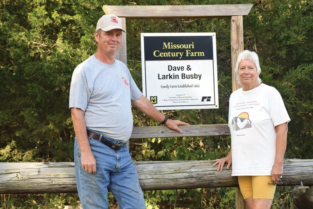 Dave and Larkin Busby follow an all-natural and organic approach at the Bland, Mo., farm. Photo by Jessica Wilson.