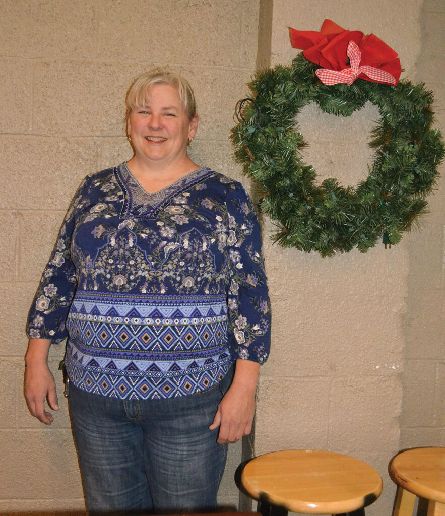Debbie Tucker of Niangua, Missouri works for Emerson Climate Technologies in Lebanon, Missouri as a lathe operatore and fork truck operator. Photo by Laura L. Valenti.