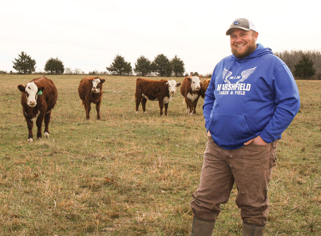 Roy Kaderly has a herd of primarily Hereford and Hereford-influenced cattle at 5K Cattle Company. Photo by Julie Turner-Crawford.