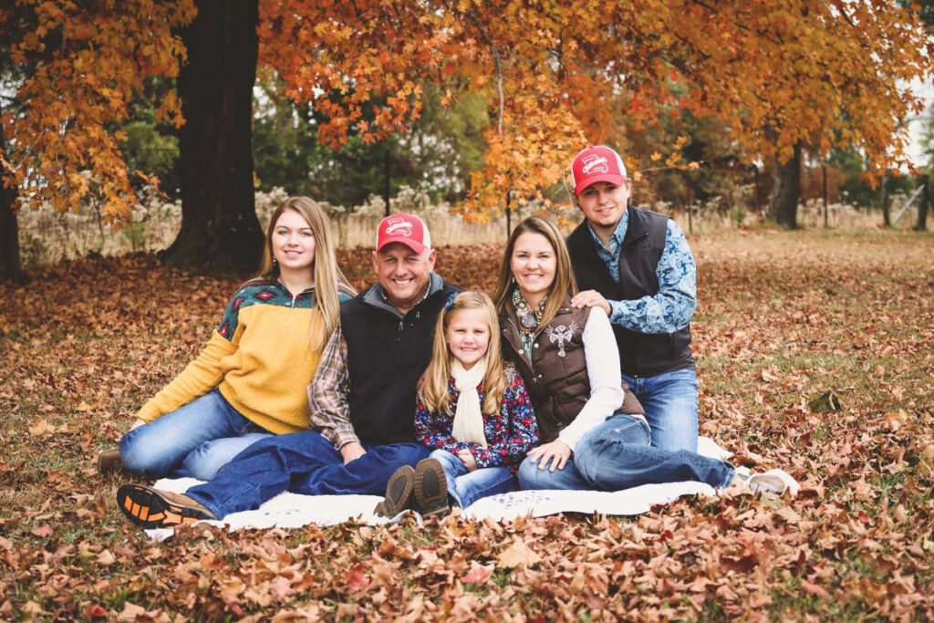 To help improve their bottom line, Josh and Lawanna Salmon began direct beef sales. Pictured with the couple are their children Cheyenne, Kaitlin and Justin. Submitted Photo.