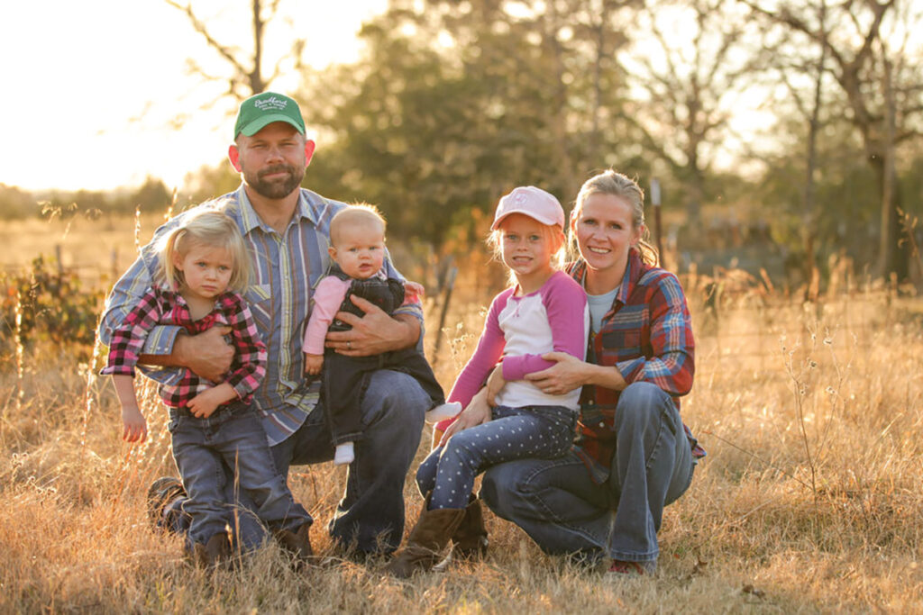 Greg and Kinsey Bradford are working to build and improve their family farm for the next generation, their daughters Tucker, Ellis Mae and Ollie. Submitted Photo.