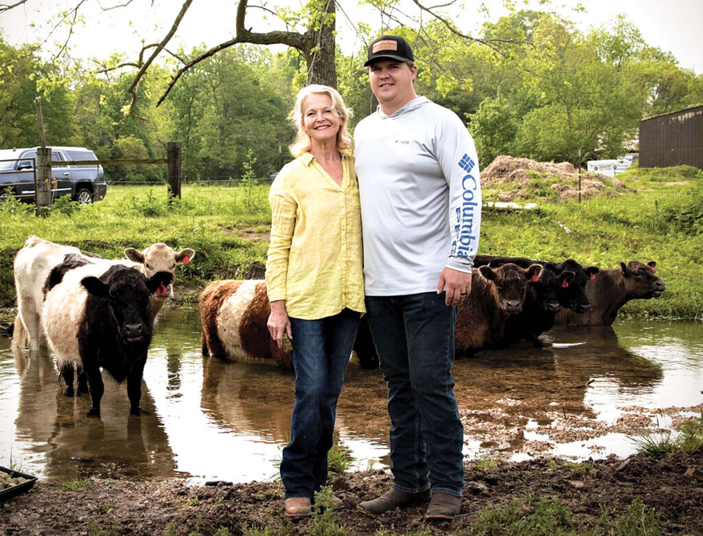 Recharge Ranch, owned by Brian and Erin O’Rourke, is home to Belted Galloway cattle, and Galloway crosses. Photo by Jaynie Kinnie-Hout.