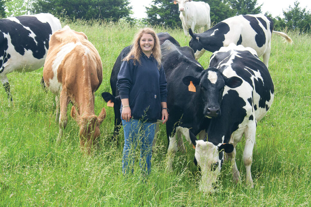 Lila Wantland is a third-generation dairy producer. She was recently awarded the Missouri FFA Dairy Production Entrepreneurship Proficiency Award. Photo by Julie Turner-Crawford.