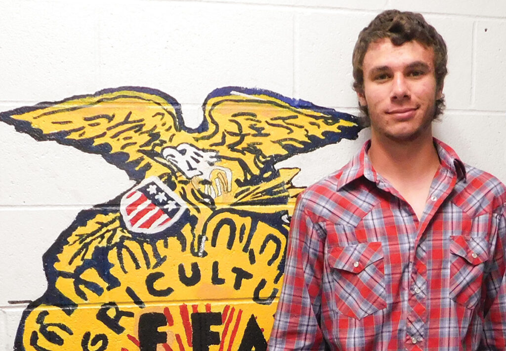 Coy Hutchison of Walker, Missouri is the son of Chas and Tom Hutchison. He is a member of the Northeast Vernon County R-I School FFA Chapter. Photo by Neoma Foreman. 