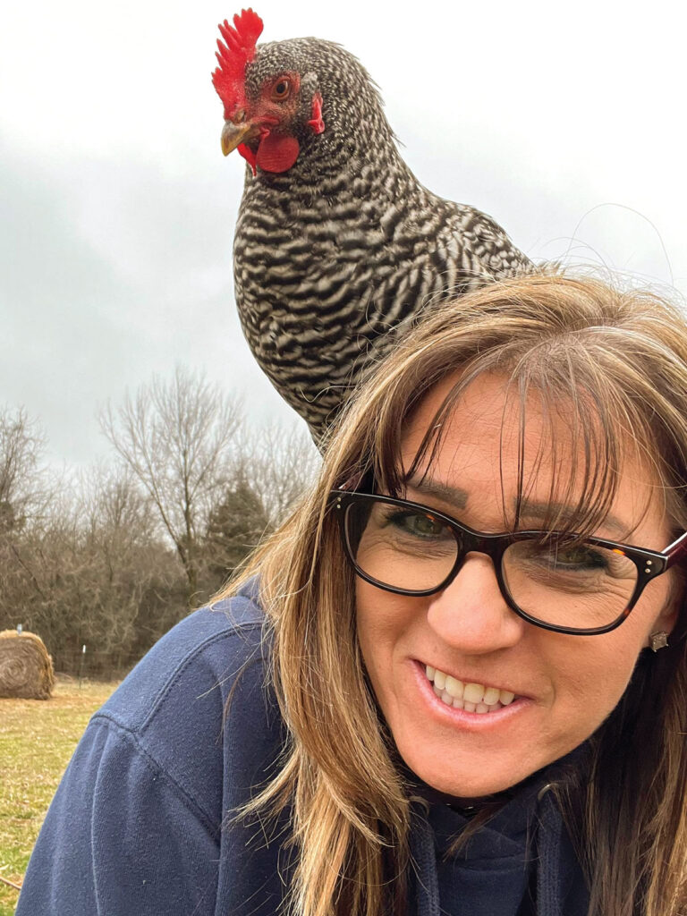 Eula Richardson of Walnut Grove, Missouri and her husband Jerry built a chicken coop, complete with a swing, and they have added to their flock and coop. Submitted Photo. 