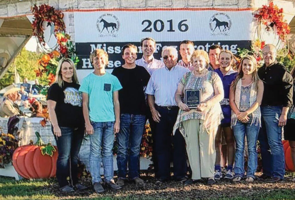 Stacey Ramsey of Bolivar, Missouri and her family have been involved in the Foxtrotter industry for decades, breeding and showing multiple world title winners. Submitted Photo. 