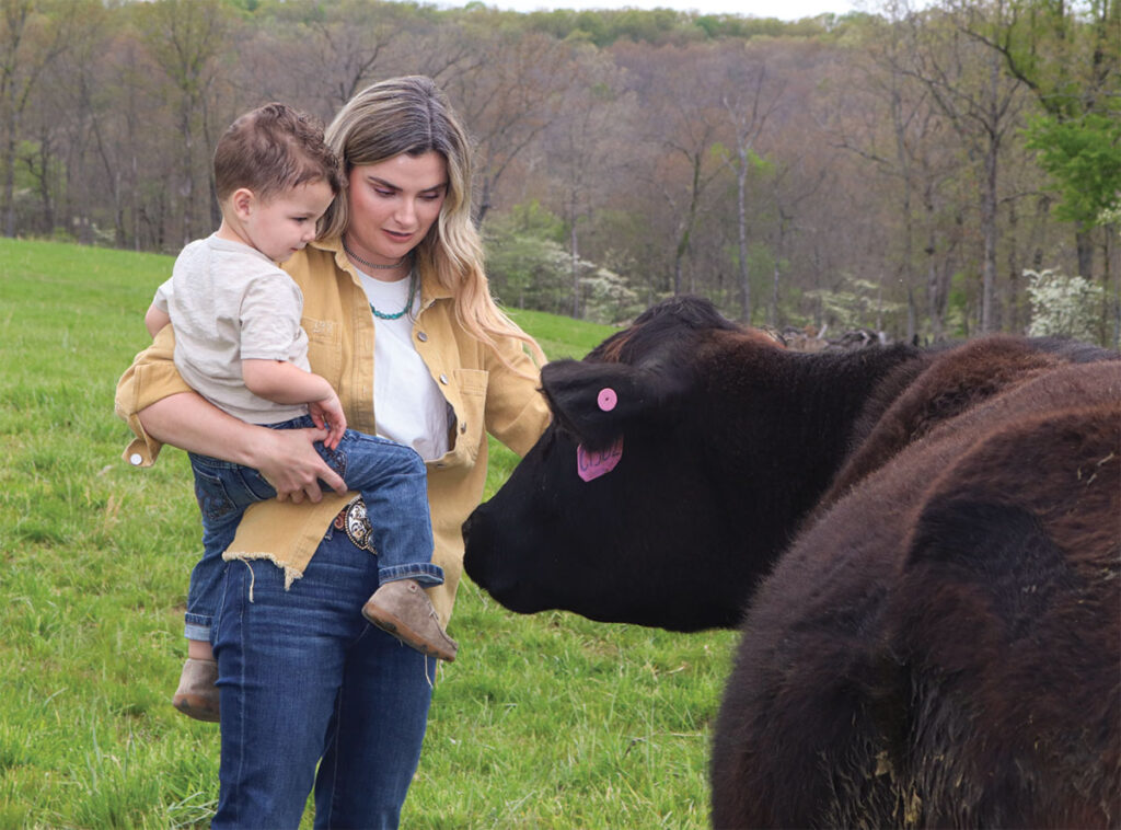 Shoffner Cattle Company recently consigned bred heifers to the East Central Missouri Angus Association Spring Sale. Ryan and Holly Shoffner wanted the quality to be its best and for the animals to look their best. Photo by Julie Turner-Crawford. 