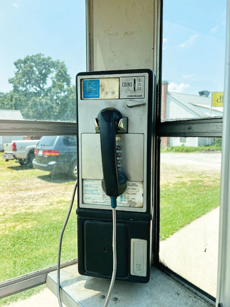 The Airlight Outdoor Telephone Booth was introduced by American Telephone & Telegraph (AT&T) in 1954 to install public telephones in outdoor locations. Photo by Pete Boaz. 