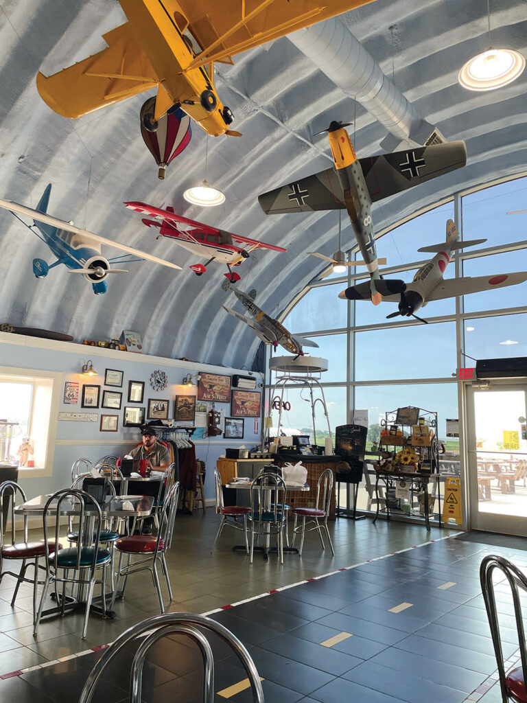 Inside the Hangar Kafe in Miller Missouri. Photo by Ruth Hunter. 