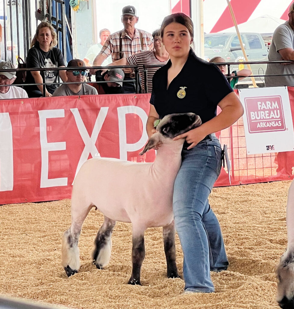 Emily Castillo of White Hall, Arkansas is a member of the White Hall FFA Chapter and Livestock Show Team. She is the daughter of Thomas and Carla Castillo. Contributed Photo. 