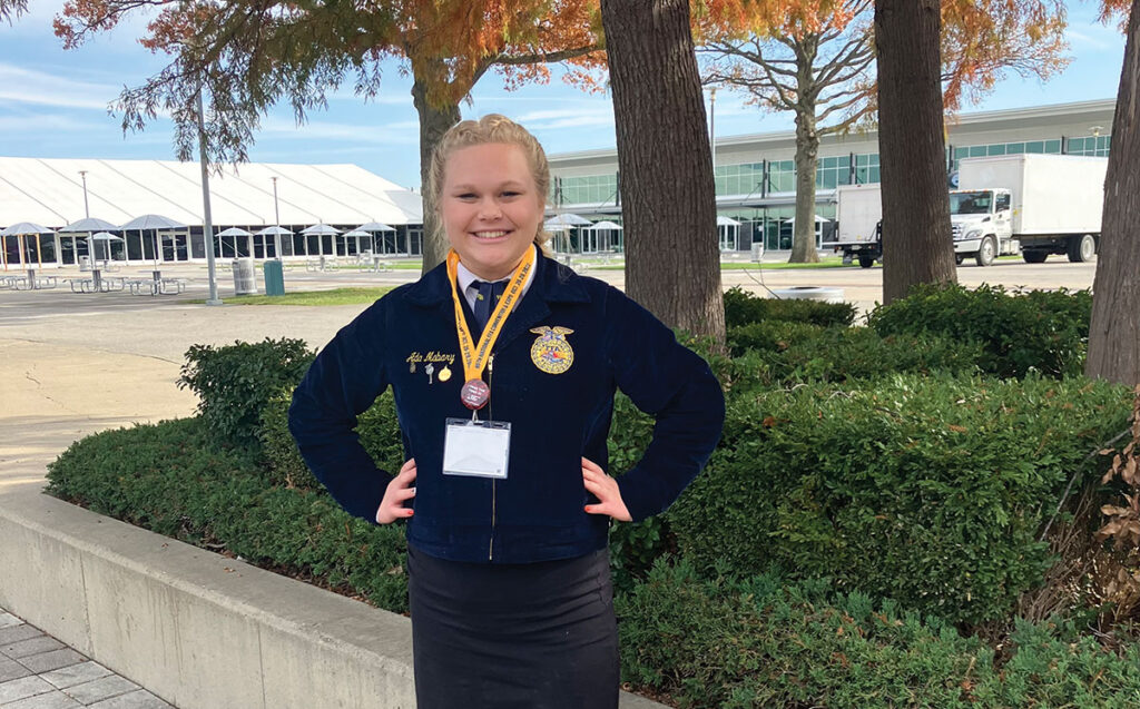 Ada Mabary of Preston, Missouri is a member of the Skyline FFA Chapter. She is the daughter of Randy Mabary and Ashley Mabary. Contributed Phot. 