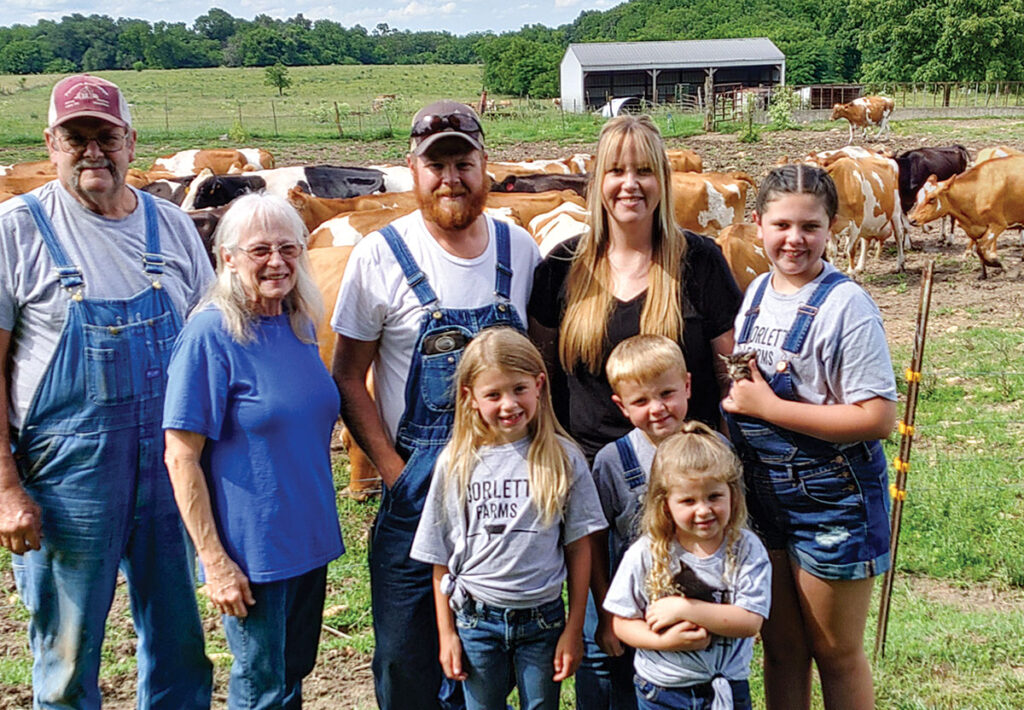 The Corlett family has been milking since 1941. Photo by Charlene Dowell. 