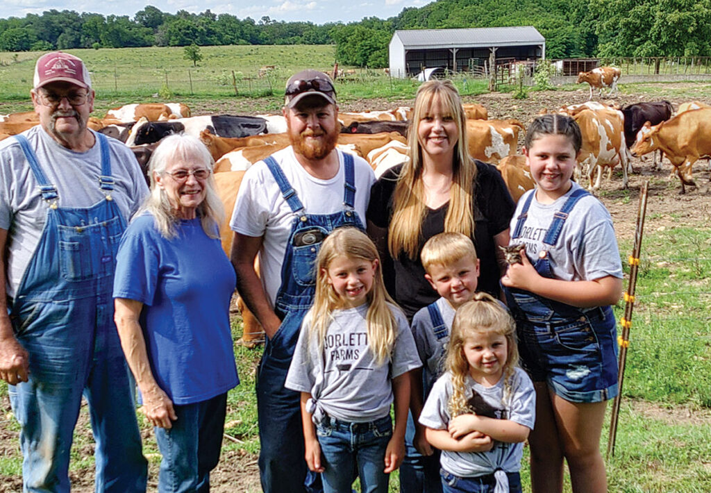 The Corlett family has been milking since 1941. Photo by Charlene Dowell. 