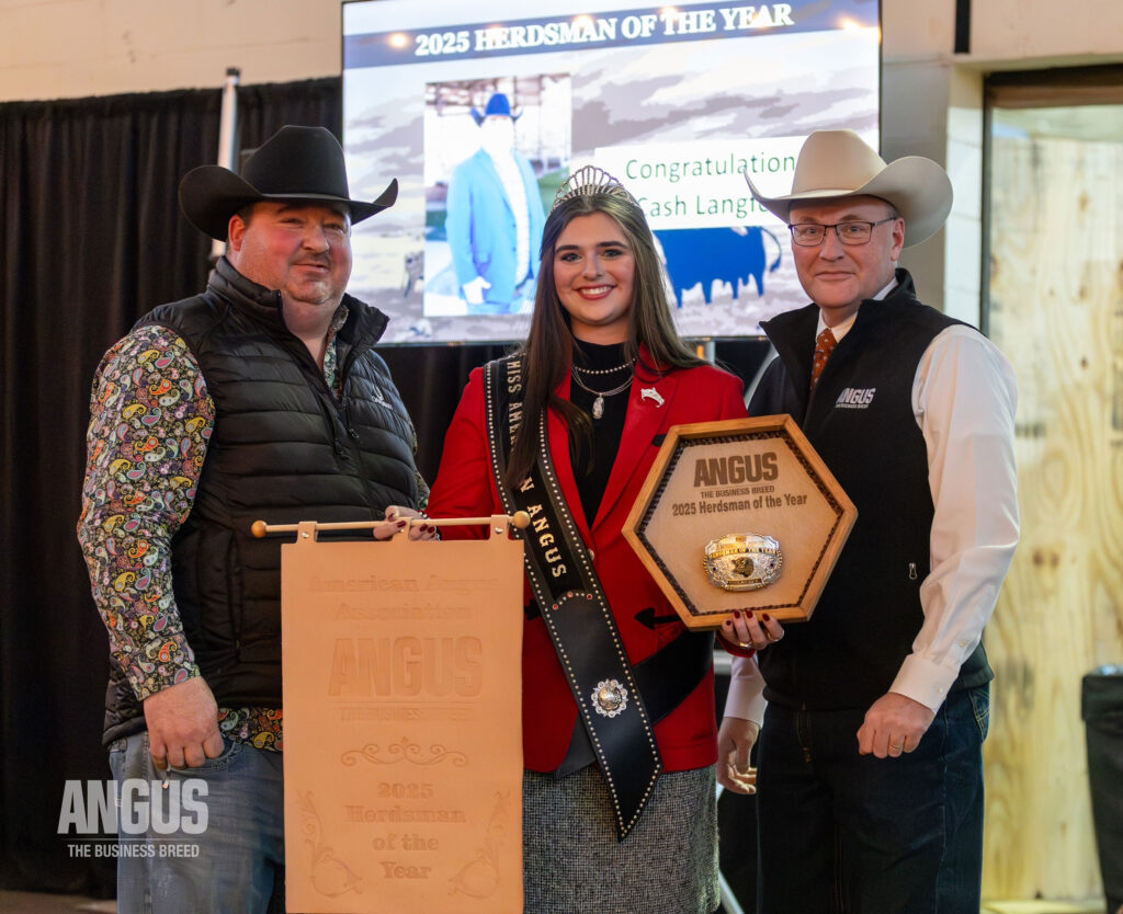 Cash Langford wasn’t chosen as the 2025 American Angus Herdsman of the Year off pure luck; agriculture is in his blood. Contributed Photo. 