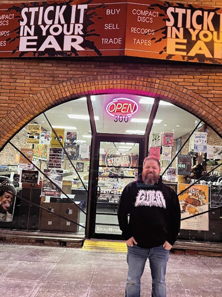 Erik Milan has owned the popular downtown music store, Stick it in Your Ear, since January 1, 2019. Contributed Photo. 