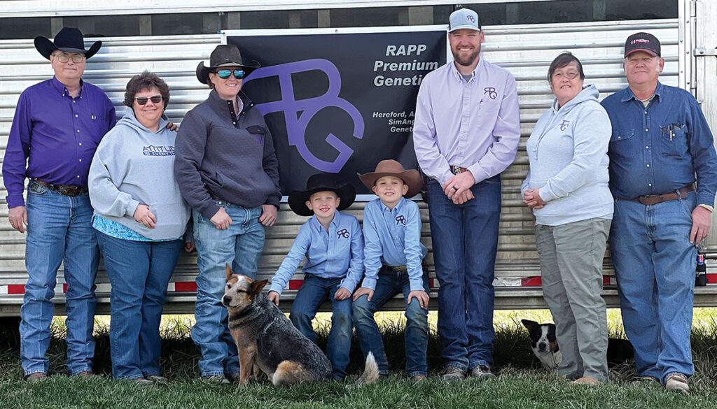 From Left to Right: Brad Hurst, Sherry Hurst, Reba Rapp, Zak Rapp, Ralin Rapp, Chris Rapp, Tina Rapp, Clayton Rapp. Contributed Photo. 