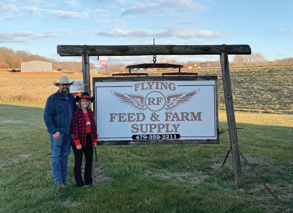 A year and a half ago, JR and Heather Pitts decided to try something new when they purchased both the Flying RS Feed & Farm Supply in Garfield Ark. and Webbs Feed and Seed in Pea Ridge Ark. Contributed Photo. 