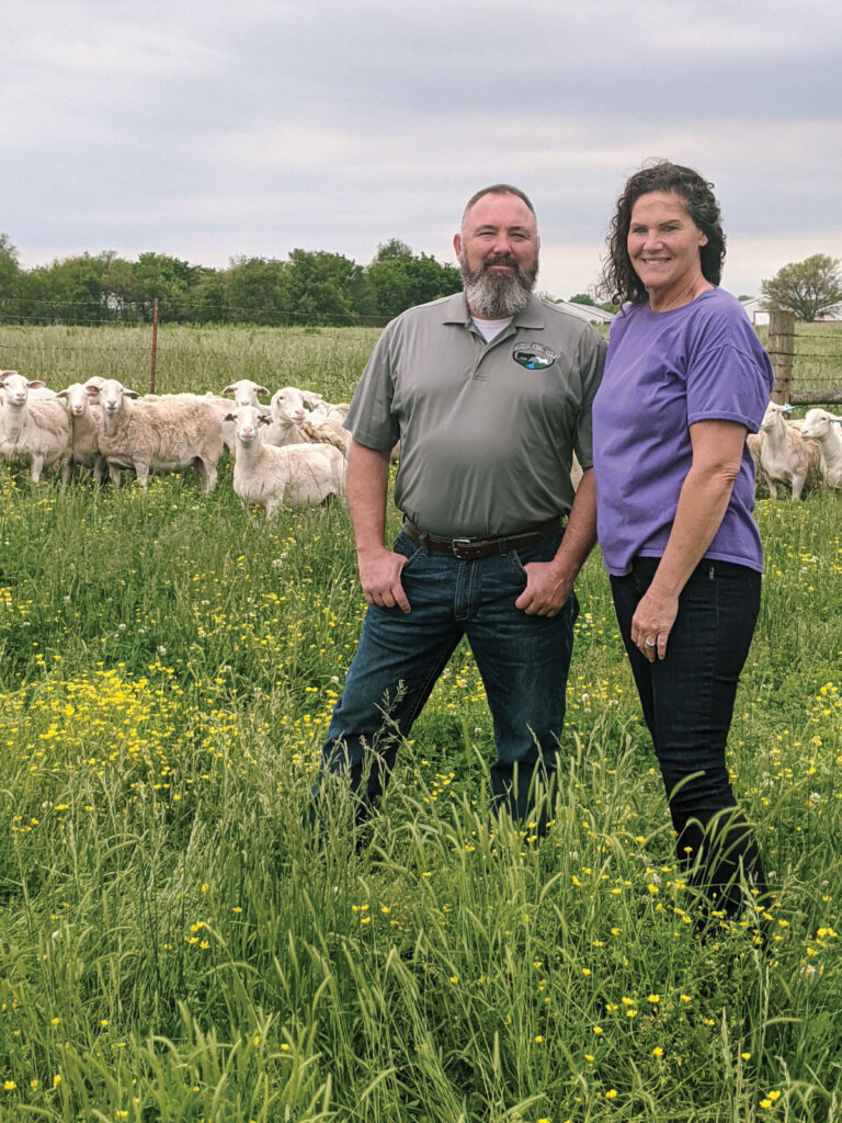 Thomas and Roxanna Teafatiller strive to raise animals with little medical, chemical or supplemental intervention at their farm, Coyote Creek Farms. Photo by Terry Ropp. 