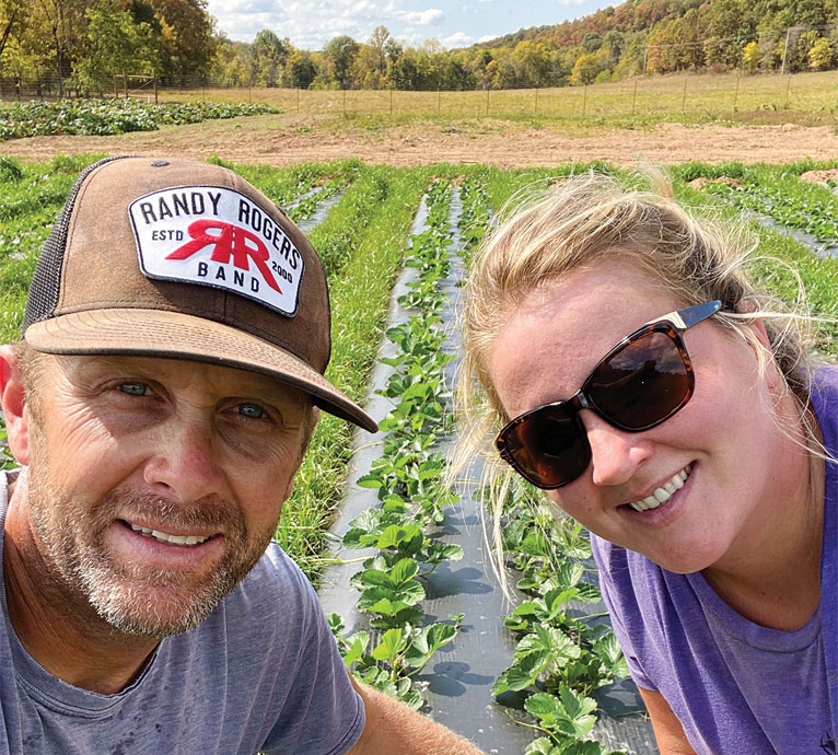 Jeremy and Kelly West at their farm, Whitewater Hollow Farms, in Grove, Oklahoma. Submitted Photo. 