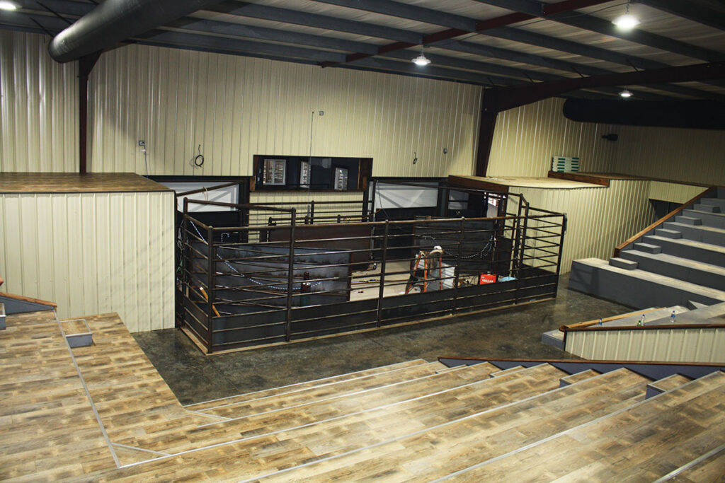 Inside the new Wright County Sale Barn in Mountain Grove, Missouri. Photo by Julie-Turner Crawford.
