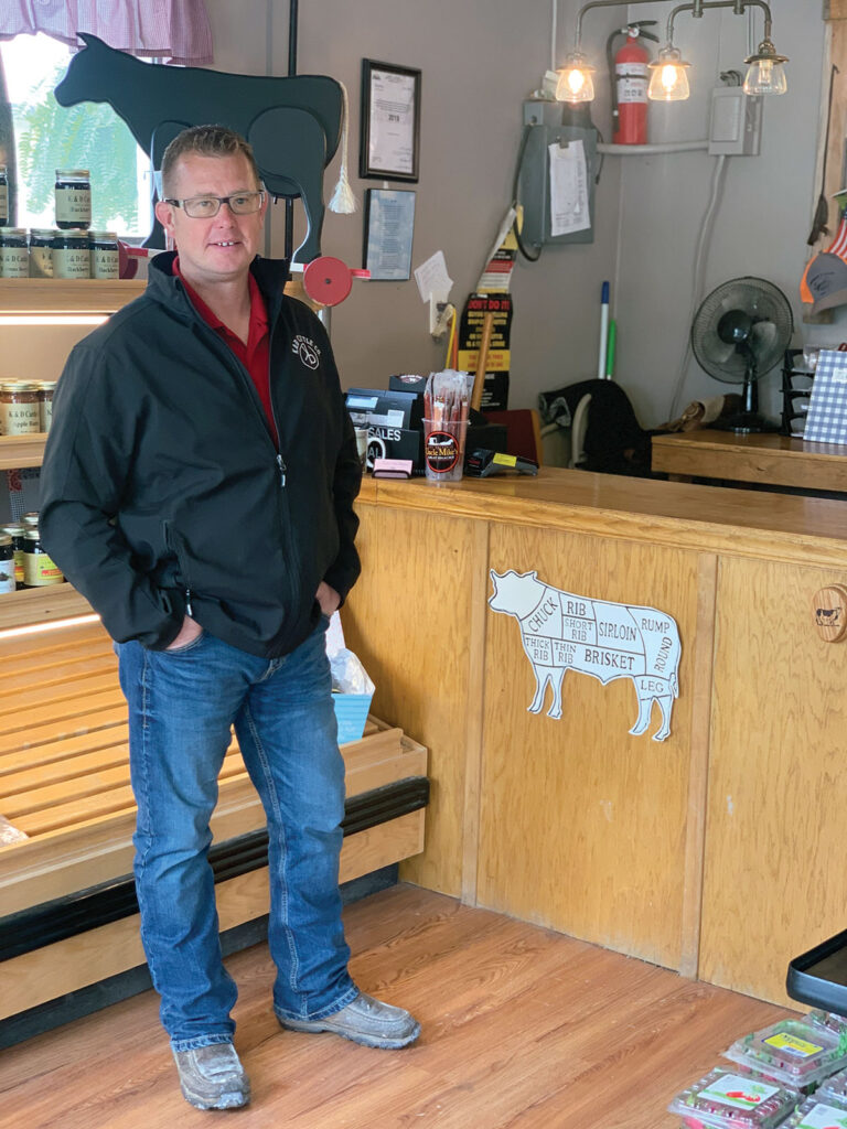 The K&D Cattle Company store 
continues to expand and diversify. Pictured is K&D Cattle Company 
owner Dan Thornburg. Photo by Rachel Harper.