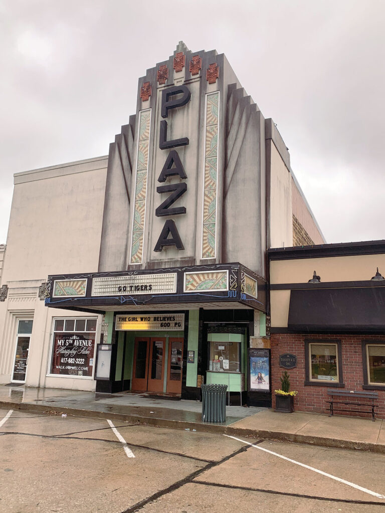 Outside the Plaza Theater in Lamar Missouri. Submitted Photo.