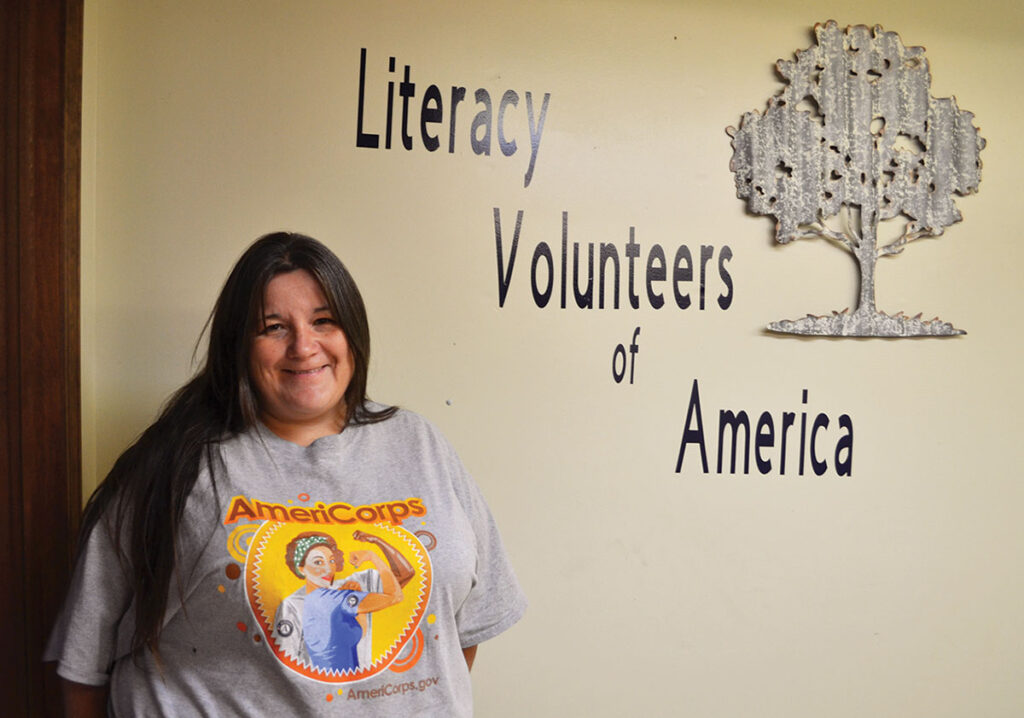 Careen Barsby with Literacy Volunteers of America. Photo by Laura L. Valenti. 