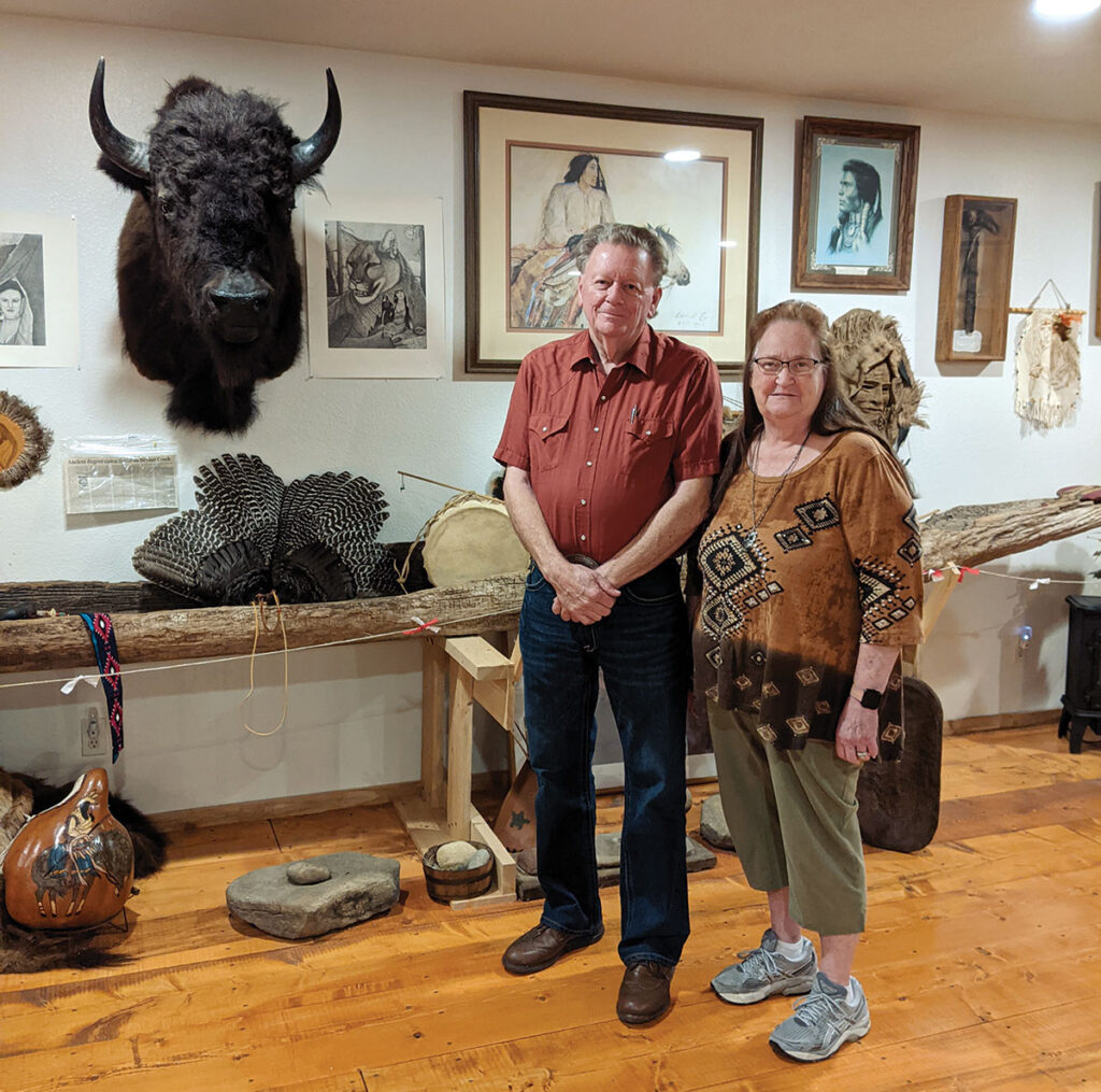 Curators of the Native American Museum in Mansfield, Missouri. Photo by Eileen J. Mannella.
