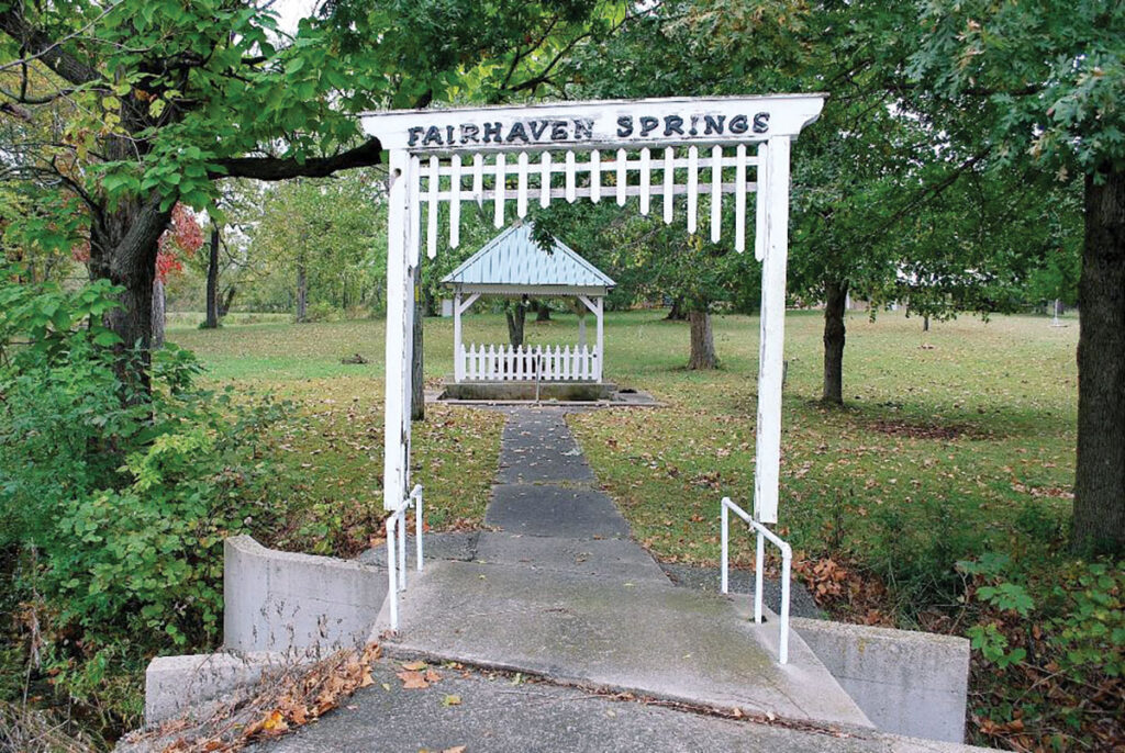 Fair Haven Springs Park Entrance. This was once the site of a mineral spring. Submitted Photo. 