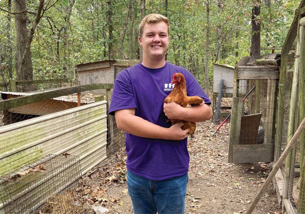 Cason Frisby has a diversified SAE, which earned him the 2021 Arkansas State Proficiency Award for Diversified Agriculture Production. Photo by Mekiya Walters.
