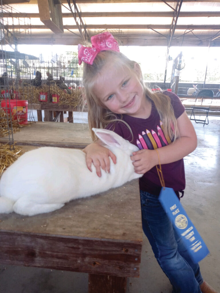 Kambryia Makynlee Alana Qualls, age 5, of Hindsville, Arkansas. She is a member of the Goin' Showin' 4-H Club. Submitted Photo. 