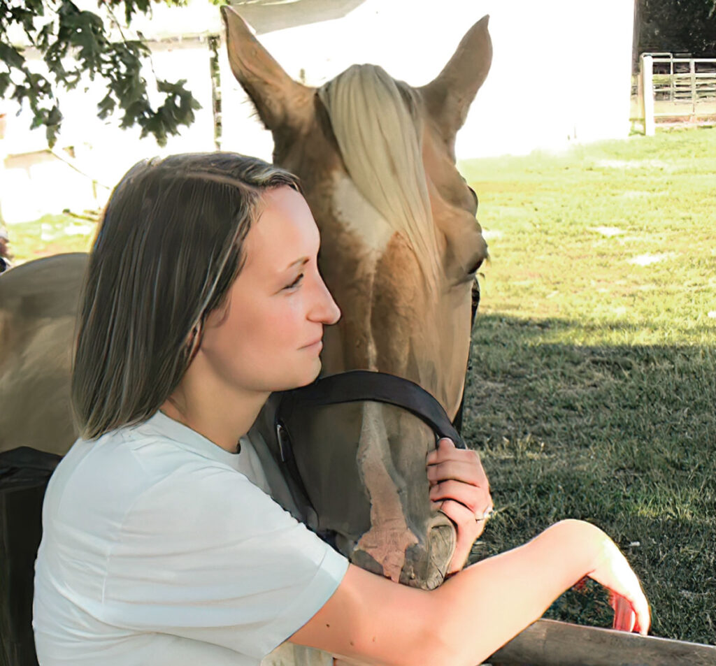 Nicole Schupp with her horse. Submitted Photo.