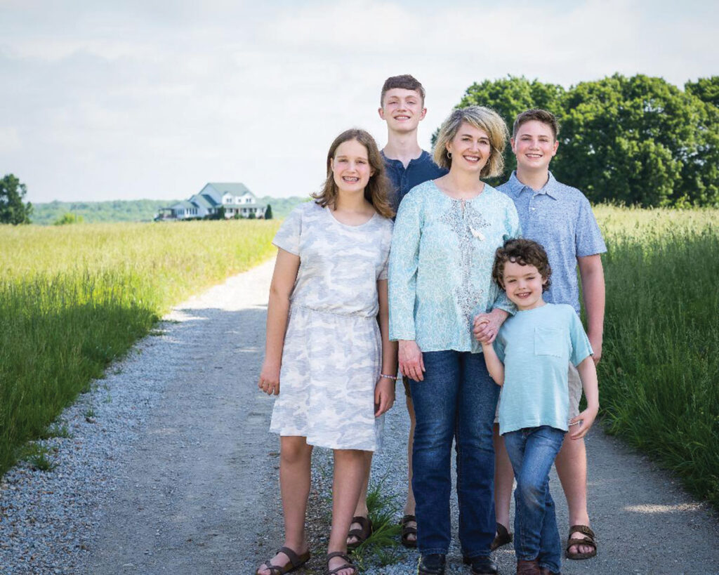 Angie Whitesell, MD with her son Owen Neely, twins Annie Neely and Miles Neely and son Ike Neely. She is a family physician at Mercy Clinic in Lockwood, Missouri. Submitted Photo.