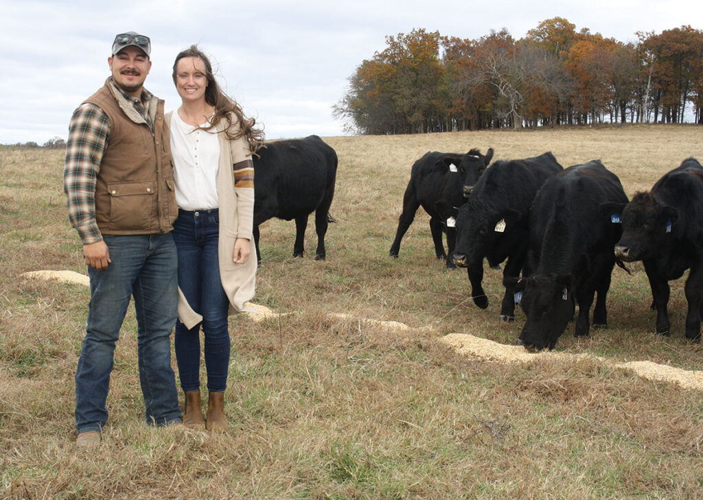 John Clemons Ii and his wife Lachelle manage a 500 pair cow/calf operation of mostly registered Simmental cattle. Photo by Julie Turner-Crawford.