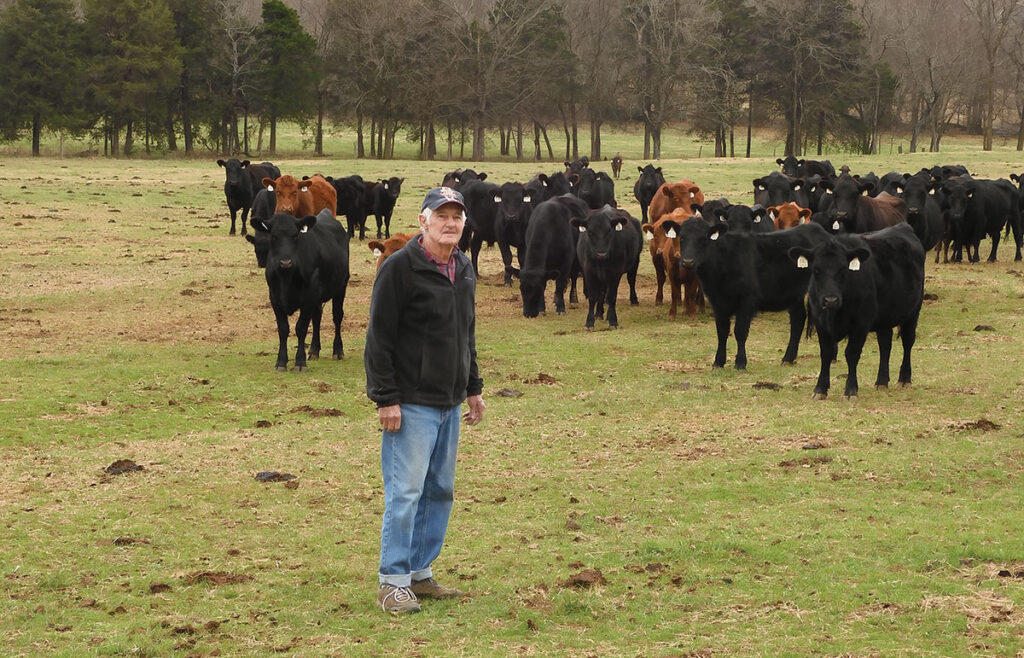 Jim Craven with his cattle. Photo by Terry Ropp.