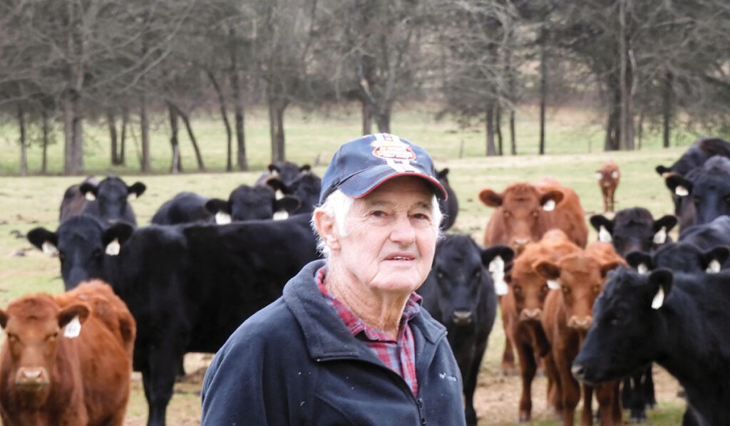 Jim Craven of Cane Hill, Arkansas had no intention to become a cattleman. Photo by Terry Ropp.