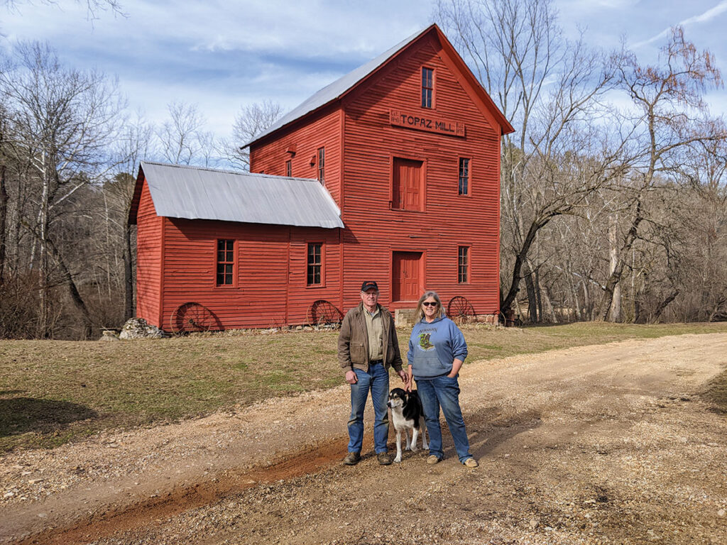 Joe Bob and Betsy O’Neal are the care takers of the Topaz Mill and General Store, which are owned by Joe Bob’s aunt, Billie O’Neal. Photo by Eileen J. Manella.