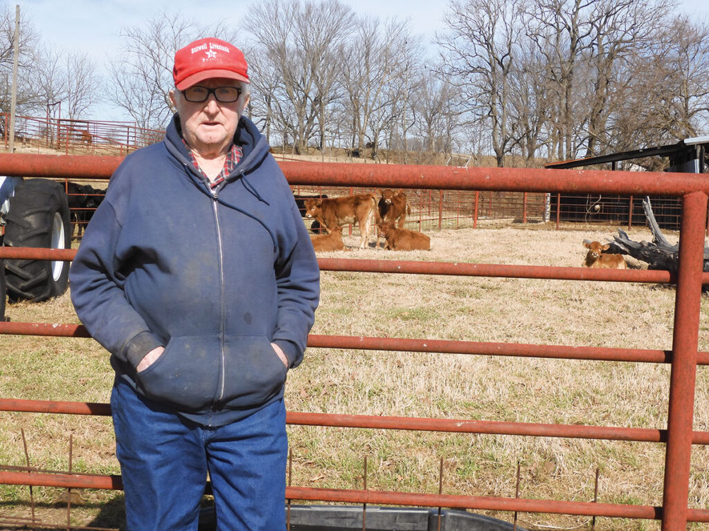 As Kenneth Doyle approached his retirement from veterinary medicine, he decided to purchase and feed lightweight cattle to about 450 pounds. Photo by Terry Ropp.