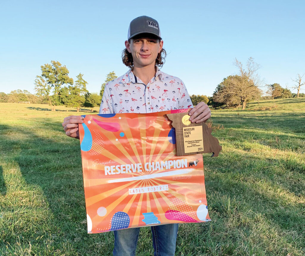 Kaden Roberts of Lebanon, Missouri has been involved in Supervised Agricultural Experience summer projects with the local FFA chapter. He is the son of Tommy Roberts and Andrew and Cathrin Letterman. Photo by Amanda Bradley. 