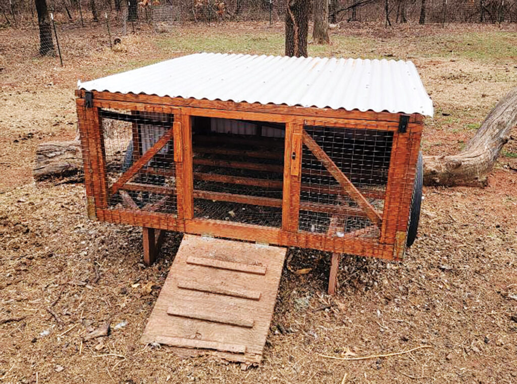 ChickShaw, like a mobile chicken house, is part of the Raven Hill Homestead poultry operation. Submitted Photo. 