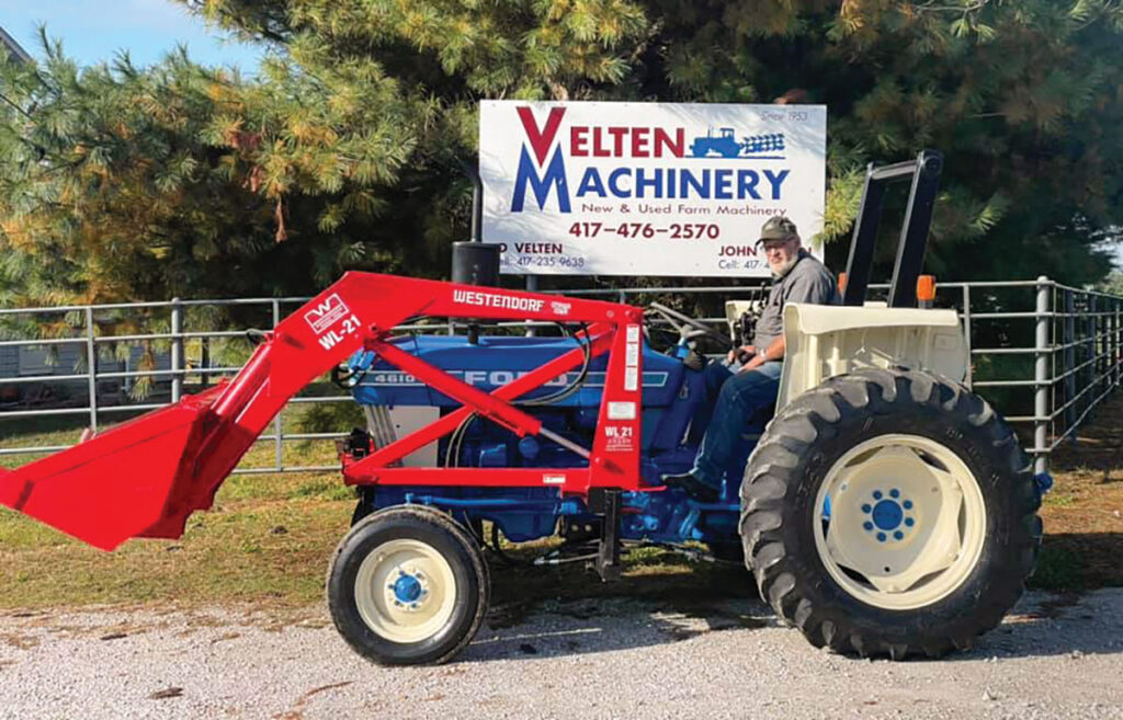 Velten Machinery in Pierce City, Missouri is owned by Ed Velten and managed by John Velten. They sell new & used farm machinery. Submitted Photo. 