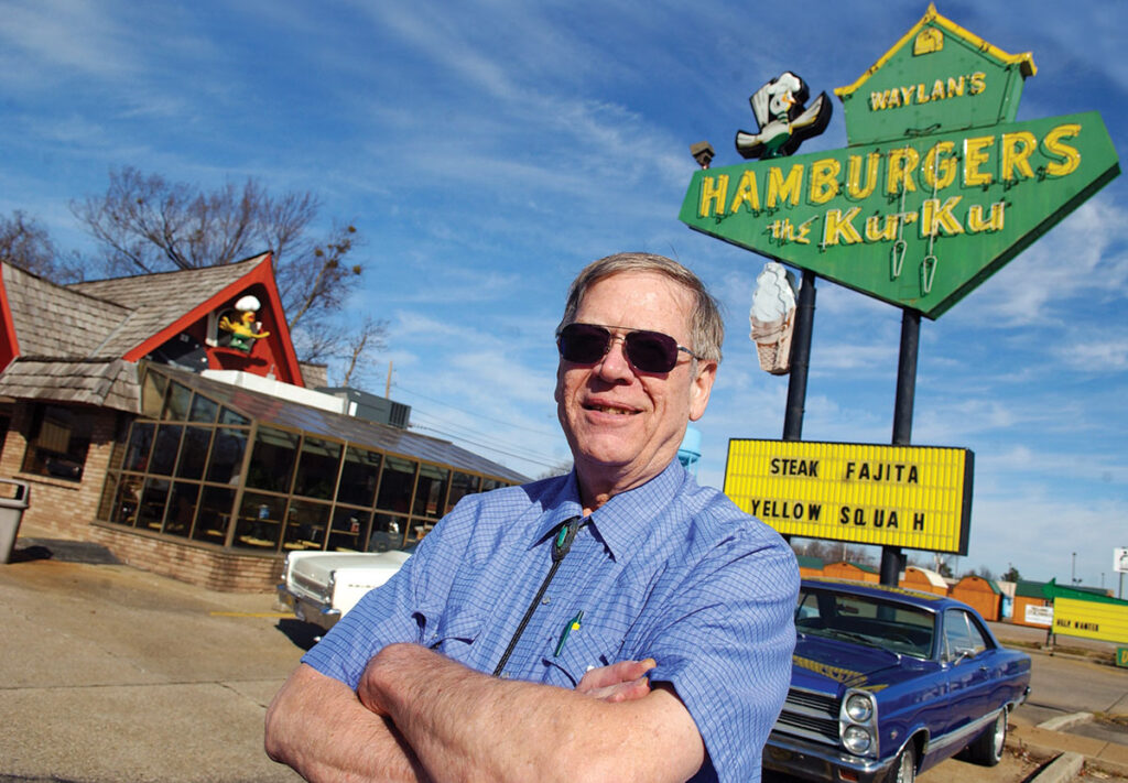Waylan’s Ku-Ku Burger is still an icon along the Oklahoma stretch of Mother Road in Miami, Oklahoma. Owner Eugene Waylan is just as famous as his burgers. Submitted Photo. 