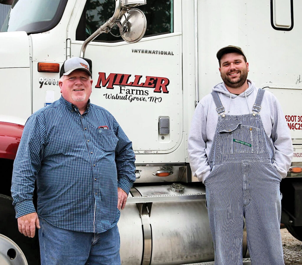 John and Trent Miller of Miller Farms in Walnut Grove, Missouri. Submitted Photo. 