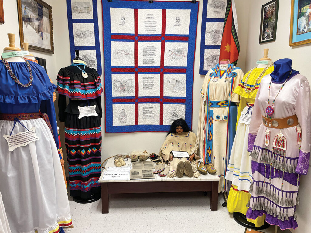 Native American display documenting the Trail of Tears. Photo by Ruth Hunter. 