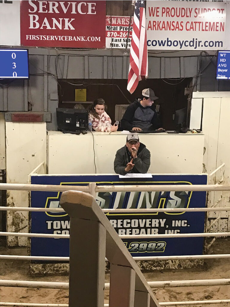 Josh Linville addressing the crowd at Clinton Stockyards in Clinton, Arkansas. Submitted Photo. 