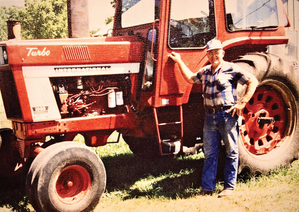 Adrian Murry with his Turbo Tractor. Submitted Photo. 